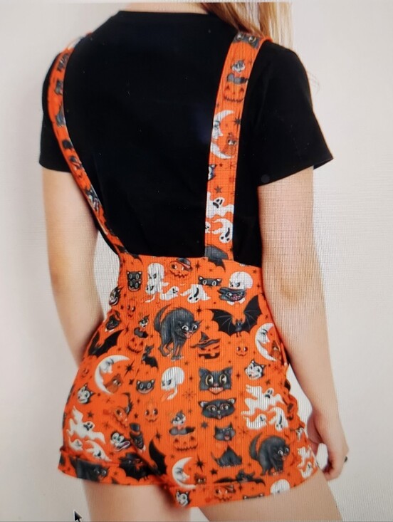 Blackmilk Pants - Blackmilk Halloween Retro Overalls